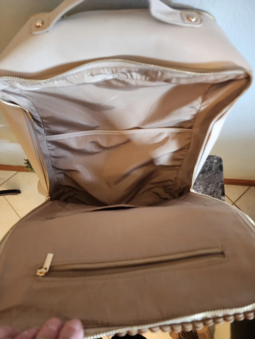 Hollis Loverlie Cream Laptop Backpack